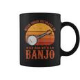 Musical Vintage Never Underestimate An Old Man With A Banjo Coffee Mug