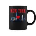 New York City Nyc Ny Skyline Statue Of Liberty Heart Coffee Mug