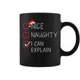 Nice Naughty I Can Explain Christmas List For Santa Claus Coffee Mug