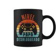 Nivel Papá Desbloqueado Futuro Papá Retro Gaming Taza de café