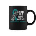 You Are Not Alone Sexual Assault Awareness Month Teal Ribbon Coffee Mug