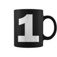 Number 1 Big Bold White Numeral Group Coffee Mug