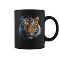 Obra De Arte De Tigre Colorido Animal Arte Tigre Taza de café