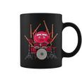 Octopus Playing Drums Music Musician Band Octopus Drummer Coffee Mug
