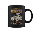 An Old Man With A Tractor Farmer Dad Grandpa Fathers Day Coffee Mug