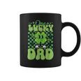 One Lucky Dad Groovy Retro Dad St Patrick's Day Coffee Mug