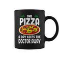 One Pizza A Day Keeps The Doctor Away Eating Pizza Italian Coffee Mug