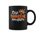 One Thankful Daughter Turkey Leopard Thanksgiving Family Coffee Mug