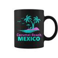 Palm Tree Sunset Summer Vacation Mexico Cozumel Beach Coffee Mug