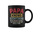 Papa Knows Everything Father's Day Papa Coffee Mug