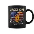 Patriotic Jazz On Music Flag Heart Saxophone Louisiana Coffee Mug