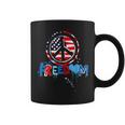 Patriotic Peace Sign Usa Flag Freedom Vote Coffee Mug