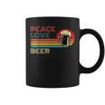 Peace Love Beer Retro Sunset Bartender Brewers Drinkers Coffee Mug