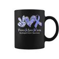 Peace Love Cure Periwinkle Ribbon Esophageal Cancer Coffee Mug