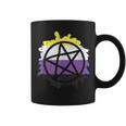 Pentagram Satanic Goth Lgbtq Non-Binary Flag Genderqueer Coffee Mug