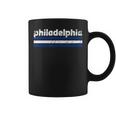 Philadelphia Pennsylvania Three Stripe Vintage Weathered Coffee Mug