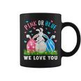Pink Or Blue We Love You Gender Reveal Easter Bunny Dad Mom Coffee Mug