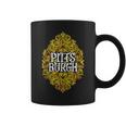 Pittsburgh Swirls Cute Black And Yellow Coffee Mug