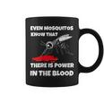 Power In The Blood Mosquito Religion Pun Christian Coffee Mug