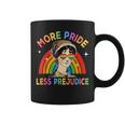 More Pride Less Prejudice Rainbow Lgbt Gay Lesbian Pride Coffee Mug