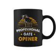 Professional Gate Opener Cow Apparel Farm Animal Farming Coffee Mug