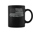 Promoted To Dad Est 2024 Featuring An American Flag Coffee Mug