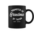 Promoted To Grandma Of Twins 2024 Twins Baby Announcement Coffee Mug