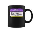 My Pronouns Are They Them Gender Nonbinary Pride Lgbt Coffee Mug