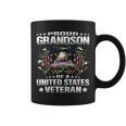 Proud Grandson Of A United States Veteran Military Family Coffee Mug