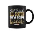 Proud Lil Sister Of A 2024 Graduate Class Senior Graduation Coffee Mug