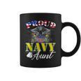 Proud Navy Aunt With American Flag Veteran Coffee Mug