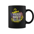 Proud Navy Niece American Flag Anchor Gold Pride Girl Gif Coffee Mug