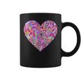 Psychedelic Heart Trippy Colors Rave Party Colorful Coffee Mug