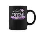 Purple Black Proud Mom Of A 2024 Graduate Decoration Coffee Mug