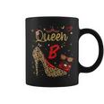 Queen Letter B Initial Name Leopard Heel Letter B Alphapet Coffee Mug