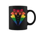 Rainbow Colors Pride Tux Wedding Prom Pride Month Tuxedo Coffee Mug