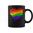 Rainbow Heart Lgbt Ally Lgbtq Lesbian Transgender Gay Pride Coffee Mug