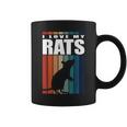 Rats Vintage Stripes Sweet Saying For Rat Holder Tassen