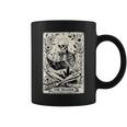 The Reader Tarot Card Skeleton Reading Book Books Coffee Mug