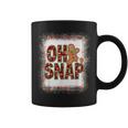 Red Cheerful Sparkly Oh Snap Gingerbread Christmas Cute Xmas Coffee Mug