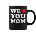 Red Heart We Love You Mom Coffee Mug