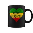 Reggae Heart One Love Rasta Reggae Music Rastafarian Jamaica Coffee Mug