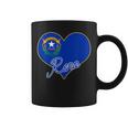 Reno Nevada State Flag In Heart Novelty Hometown Pride Coffee Mug