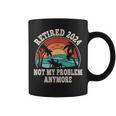 Retired 2024 Not My Problem Anymore Retro Retirement Coffee Mug