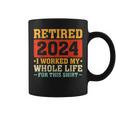 Retired 2024 Retirement Finally Retired Humor Retirement Coffee Mug