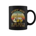Retro Country Music And Beer That's Why I'm Here Vintage Coffee Mug