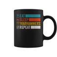 Retro Eat Sleep Warhammers Repeat Gamer Video Gaming Coffee Mug