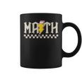 Retro Groovy Checkered Math Teacher High School Math Lovers Coffee Mug