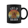 Retro Life Is Golden Golden Retriever Regalos Dog Taza de café