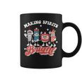 Retro Ugly Christmas Making Spirits Bright Alcohol Bartender Coffee Mug